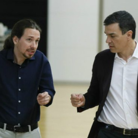 Pedro Sánchez y Pablo Iglesias en una imagen de archivo - EFE