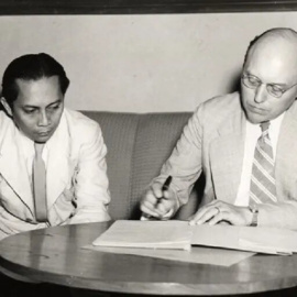 Texto preliminar del acuerdo de Linggarjati por Sutan Sjahrir y el profesor Schermerhorn, Yakarta, 15 de noviembre de 1946.