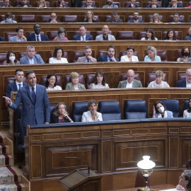 18/05/2022-El presidente del Gobierno, Pedro Sánchez, interviene en una sesión plenaria en el Congreso de los Diputados este miércoles 18 de mayo