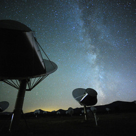Conjunto de radiotelescopios Allen, en California, dedicados a detectar señales de vida inteligente./SETI/SETH SHOSTAK