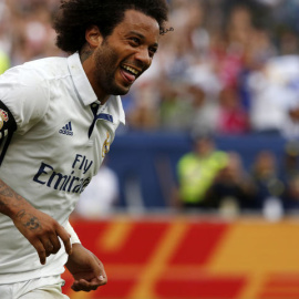Marcelo celebrando un gol/EFE