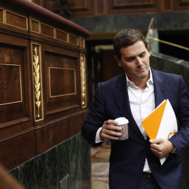 El líder de Ciudadanos, Albert Rivera, a su llegada al Congreso. /EUROPA PRESS