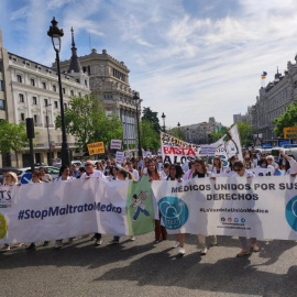 Marcha de médicos de los hospitales públicos madrileños