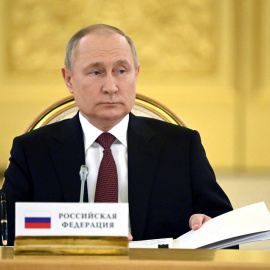 18/05/2022 - El presidente ruso, Vladímir Putin, asiste a la cumbre de la Organización del Tratado de Seguridad Colectiva (OTSC) en el Kremlin en Moscú, Rusia, el 16 de mayo de 2022.