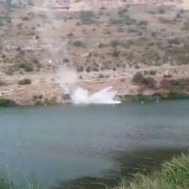 Imágenes del accidente en Alarcón, en el que una mujer ha perdido la vida./EUROPA PRESS