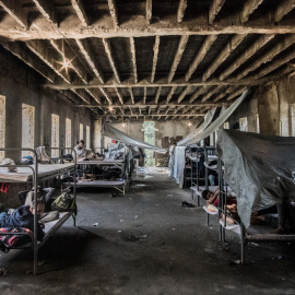 Edificio abandonado ubicado en Bihac, Bosnia, donde se han instalado 3.000 refugiados. MSF/Kamila Stepien