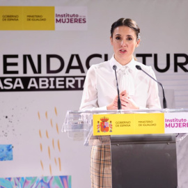 La ministra de Igualdad, Irene Montero, interviene en la inauguración de la nueva sede del Instituto de las Mujeres, a 25 de mayo de 2022, en Madrid.