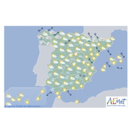 Previsión para el lunes 23 de diciembre. / AEMET