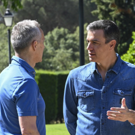 29/05/2022 El presidente del Gobierno, Pedro Sánchez recibe al Secretario General de la OTAN, Jens Stoltenberg, en la finca Quintos de Mora