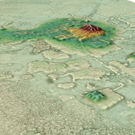 29/05/2022. Reconstrucción tridimensional de Cotoca a partir de los datos de lídar