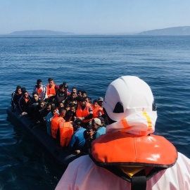 Efectivos de Salvamento Marítimo rescatan una patera. EUROPA PRESS/ARCHIVO