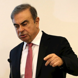08/01/2020 - El expresidente de Nissa, Carlos Ghosn, durante una rueda de prensa desde Beirut tras su huida a Líbano. / EFE