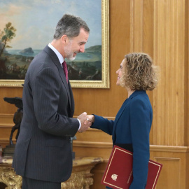 Felipe VI y Meritxell Batet