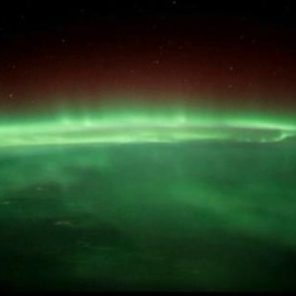 La aurora boreal a vista de astronauta