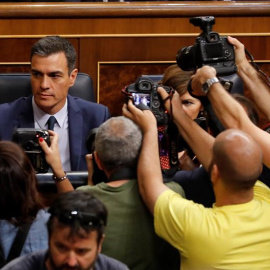 El candidato socialista, Pedro Sánchez, a su llegada este jueves al Congreso para asistir a la segunda y definitiva votación de investidura. /EFE