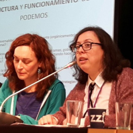 Noelia Bail en reunió de Podem / Arxiu