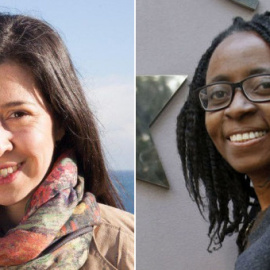 Alba González y Rita Bosaho en dos imágenes de archivo. - PODEMOS / EFE