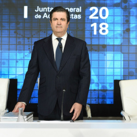 El presidente de la compañía de electricidad Endesa, Borja Prado, durante la Junta de accionistas de Endesa, celebrada en Madrid. EFE/ Fernando Villar