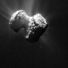 Imagen del cometa Churyumov–Gerasimenko  tomada de cerca por la sonda Rosetta en 2014./ESA/ROSETTA/NAVCAM