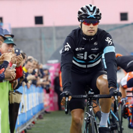 Mikel Landa antes de comenzar la sexta etapa del Giro, la semana pasada. /AFP