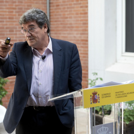 03/06/2022 El ministro de Inclusión, Seguridad Social y Migraciones, José Luis Escrivá, interviene en una rueda de prensa en el departamento que encabeza