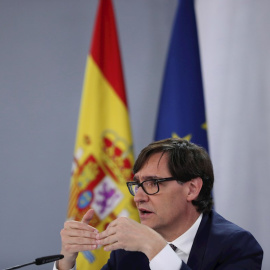 28/12/2020. El ministro de Sanidad, Salvador Illa, en rueda de prensa. - EFE