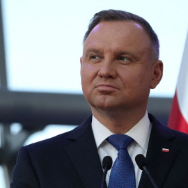 02/06/2022 El presidente polaco Andrzej Duda atiende a los medios de comunicación en Varsovia