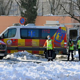 Imagen de los Servicios de Emergencias tras el temporal Filomena.
