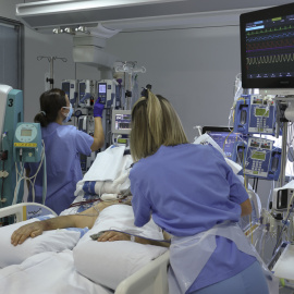 Una UCI de l'Hospital Universitari de Bellvitge.