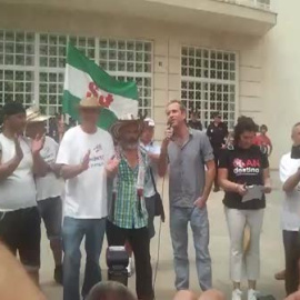 Willy Toledo se incorpora a la marcha obrera del SAT