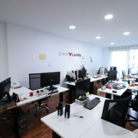 La redacció del diari La Veu del País Valencià.