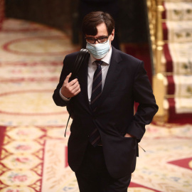 17/12/2020.- El ministro de Sanidad, Salvador Illa, interviene durante una sesión plenaria en el Congreso de los Diputados. E. Parra POOL / Europa Press