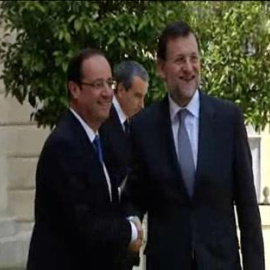Rajoy recibe en Madrid a Hollande