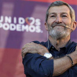Julio Rodríguez, durante un mitin de Unidos Podemos. MARCIAL GUILLÉN EFE
