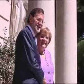 Rajoy recibe a Merkel en La Moncloa