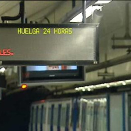 Jornada de huelga de metro, tren y autobús en Barcelona
