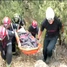 Difícil rescate del cadáver del ciclista de Euskaltel atropellado 