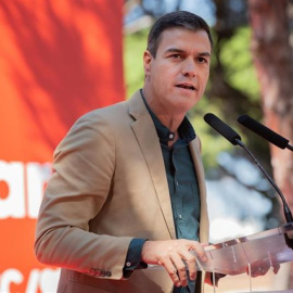 El presidente del Gobierno en funciones, Pedro Sánchez, interviene en el acto político de la Fiesta de la Rosa del PSC, en Gavà - David Zorrakino - Europa Press