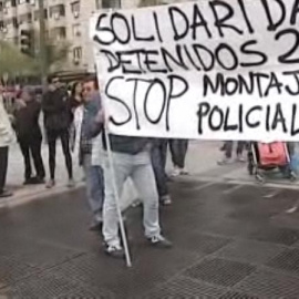 Concentración en los juzgados de Madrid para pedir la libertad de los detenidos del 25-S