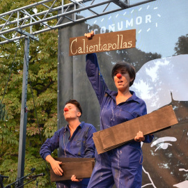 Las humoristas 'Degustando Placeres en su actuación del I Festival de Humor Feminista Coñumor./Paola Aragón