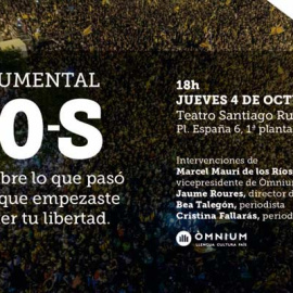 Cartel anunciador de la proyección del documental '20-S'