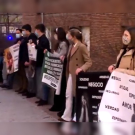 Imagen de una reunión antiabortista.