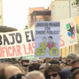 Los extrabajadores de Madrid protestan contra el ERE