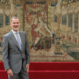24/06/2022 El rey Felipe VI preside la reunión del patronato de la Fundación COTEC, celebrada en el Palacio Real de El Pardo, en Madrid