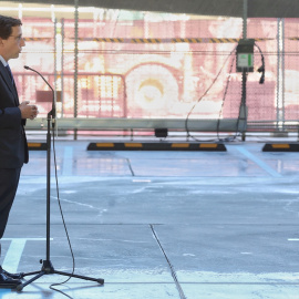 27/06/2022-El alcalde de Madrid, José Luis Martínez-Almeida, informa sobre el plan de movilidad del  Ayuntamiento de Madrid con motivo del desarrollo de la Cumbre de la OTAN, en el Centro de Control de la Empresa Municipal de Transporte, a 27 de junio