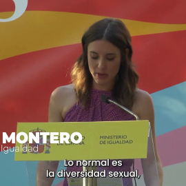 Irene Montero, a las personas trans y LGTBI: "Tenéis al gobierno dándoos la mano, y no os la vamos a soltar"