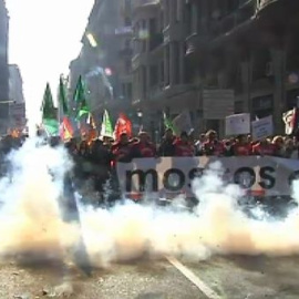 Protestas de funcionarios en Cataluña