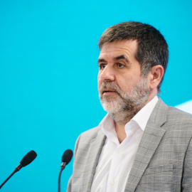 El secretari general de JxCat, Jordi Sànchez, en roda de premsa a la seu del partit.