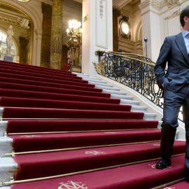 El presidente del PP, Pablo Casado, momentos antes de protagonizar hoy una nueva edición del Foro ABC-Deloitte en Madrid. EFE/Fernando Villar