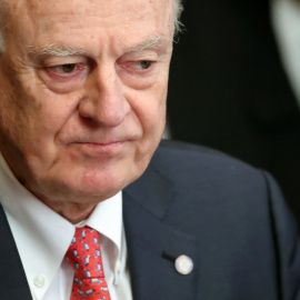 El Enviado Especial de la ONU para el Sáhara, Staffan de Mistura, asiste a una reunión el pasado 18 de diciembre de 2018, en las oficinas de las Naciones Unidas en Ginebra.